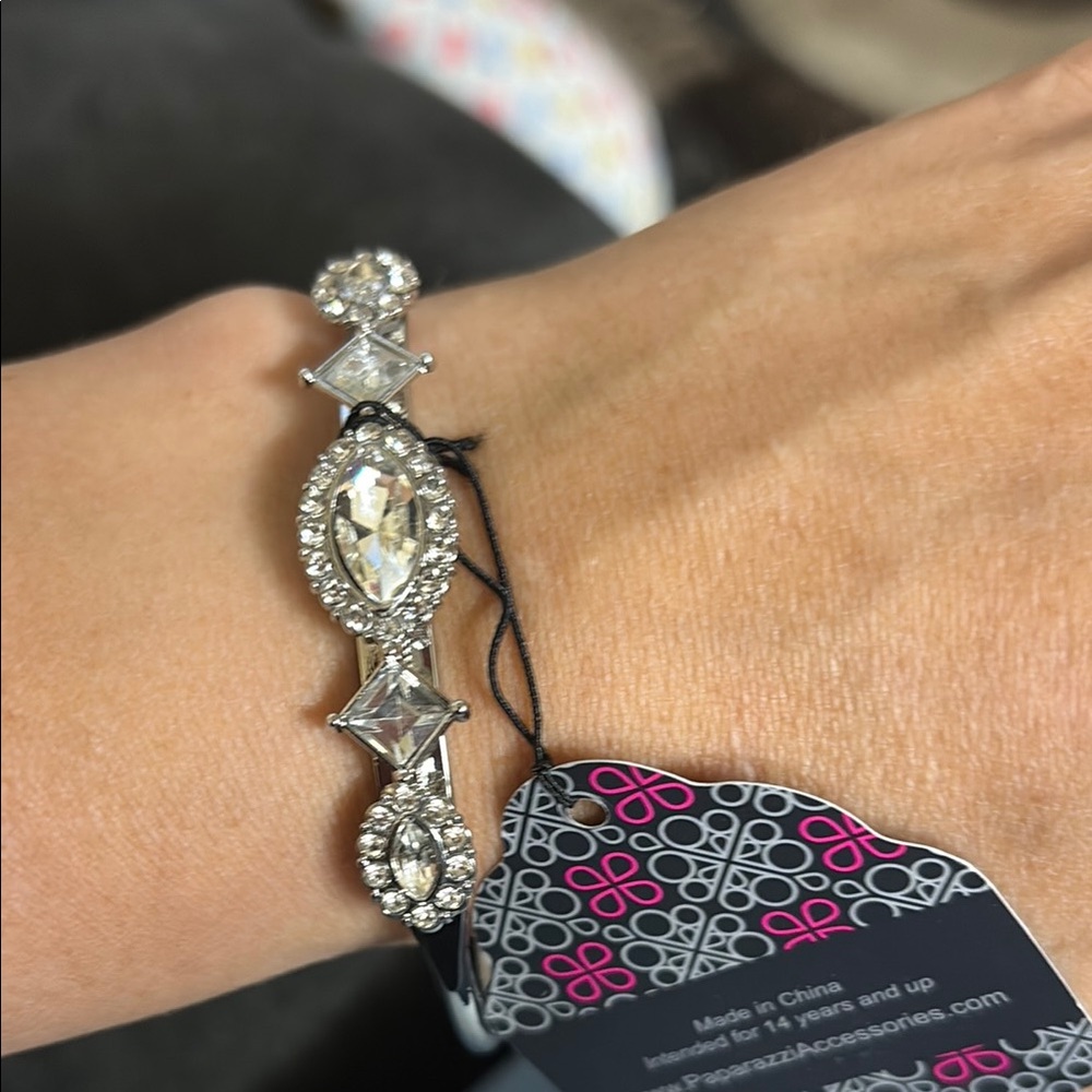 Elegant Silver Crystal Bracelet